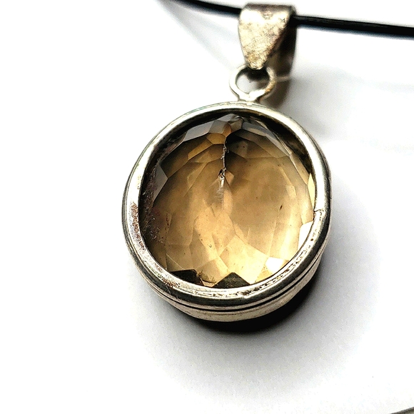 ☆Sterling silver Smokey Quartz pendant